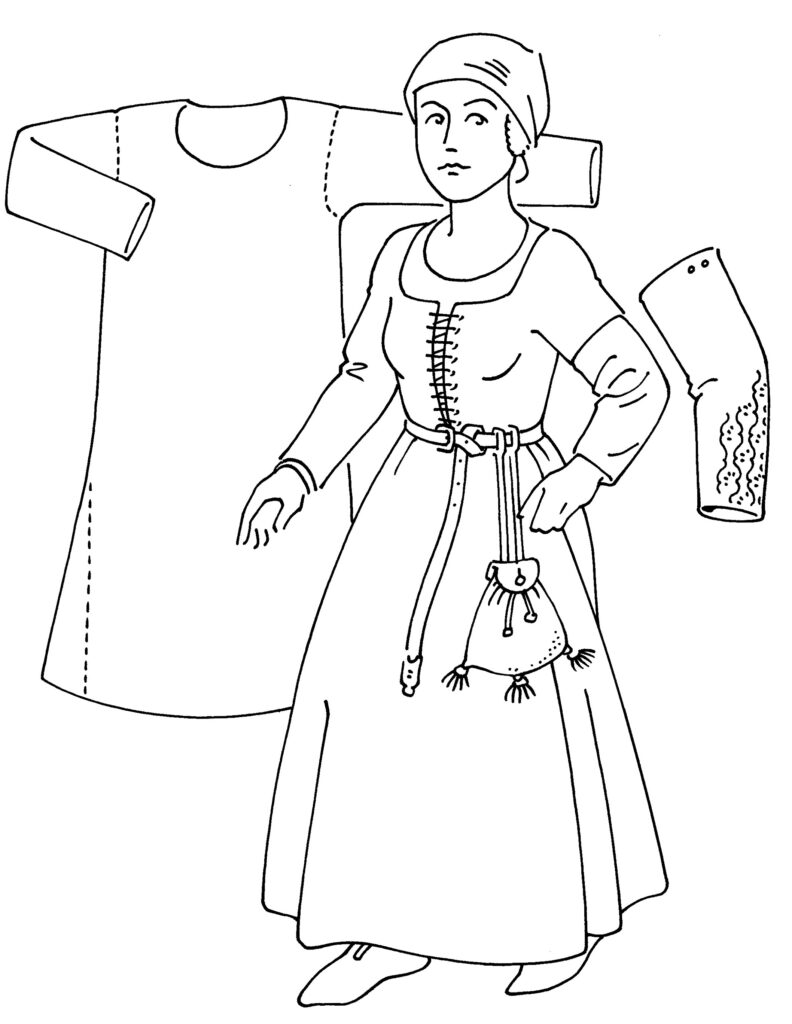 Kotte (Untergewand) und Hemd für Frauen