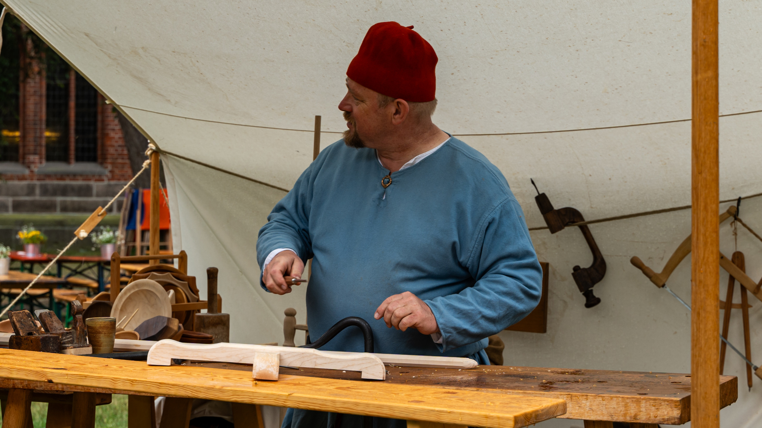 Holzbearbeitung Reenactment