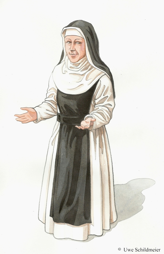 Illustration einer Zisterzienserin