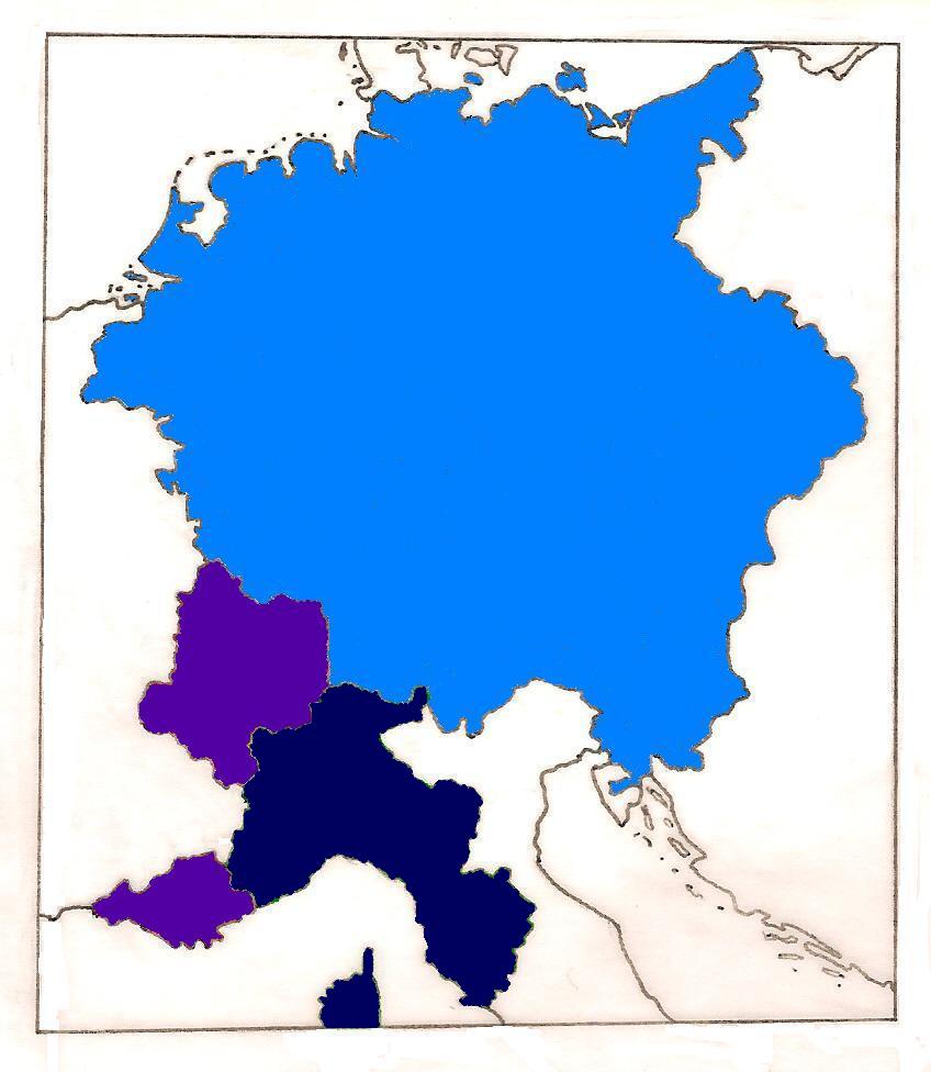 Karte des heiligen römischen Reiches im 15. Jahrundert