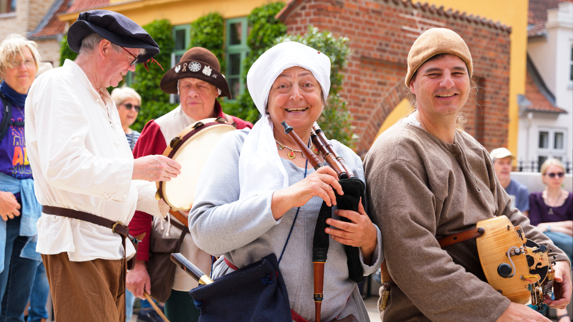 mittelalterliche Musiker auf dem Hansekulturfestival